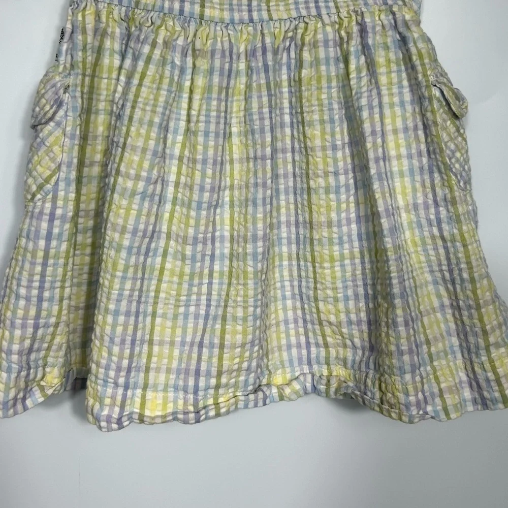 OshKosh Vintage Seersucker Striped Dress Size 24 Mos. Yellow/Lavender Cotton
